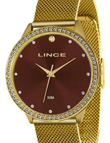 Relógio Lince Dourado Analógico Feminino Lrc4006l M1kx