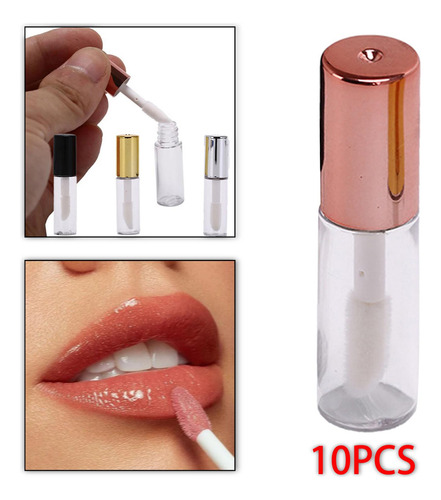 10x Contenedores De Tubos De Brillo De Labios Contenedores