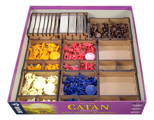 Organizador (insert Mdf) Para Catan: Mercadores E Bárbaros
