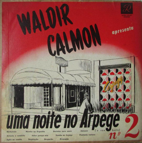 Lp Waldir Calmon - Uma Noite No Arpege Nº 2 - Discos Radio