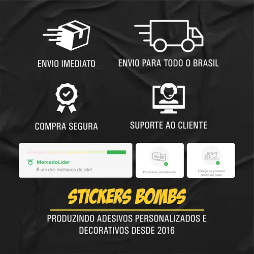 30 Adesivos Stickers Bombs Anime Naruto 8cm