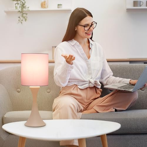 Lámpara Táctil Rosa, Lámpara De Escritorio Con Control Tácti
