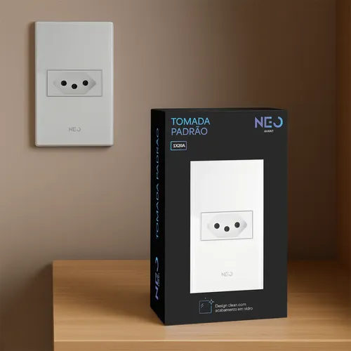 Tomada Flex 1 Saida 4x2 10a E 20a Branco Avant Neo