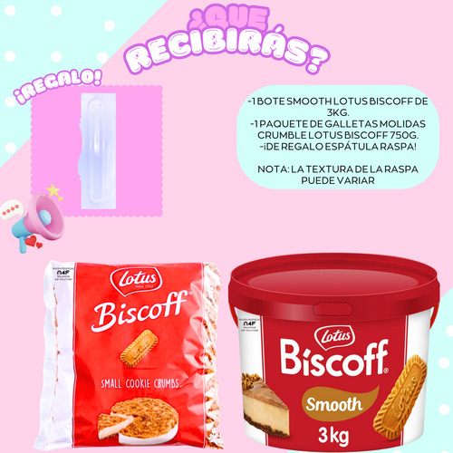 Kit Lotus Crema Untable Smooth3kg Galleta Molida Crumble750g