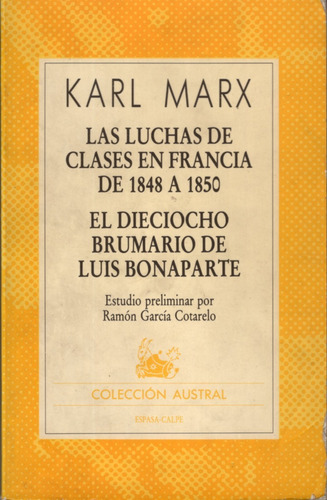 Libro: Las Luchas De Clases En Francia De 1848 A 1850