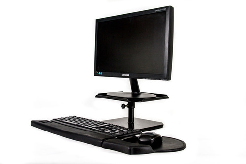 Imagem 3 de 7 de Suporte De Monitor Ergonômico Ergomais Bandeja