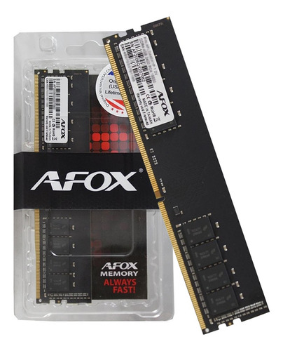 Imagem 1 de 3 de Memoria Pc Ddr4 16gb 2400mhz Afox