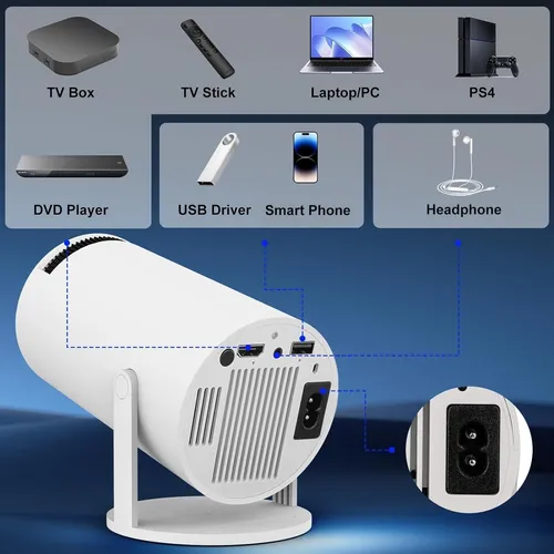 Proyector Mini Portatil 4k Android Wifi Bluetooth Hdmi Tv