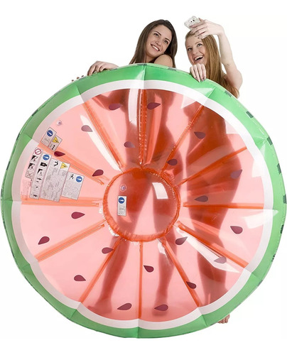Colchoneta Inflable Sandia Flotador Pileta Verano Grande Color Rojo