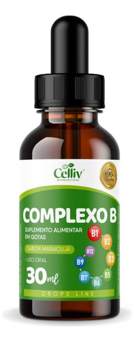 Complexo B (b1, B2, B3, B5, B6, B7, B9, B12) 30ml Celliv