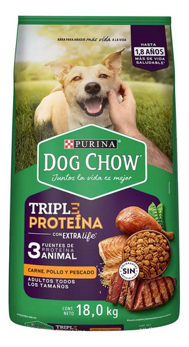 Alimento Para Perro Purina Dog Chow Triple Proteina 18kg