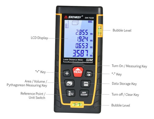 Medidor De Distancia Dsd Range Lcd Handheld Distance