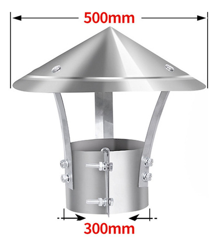Cubierta De Ventilación Con Tapa De Lluvia Para Chimenea,