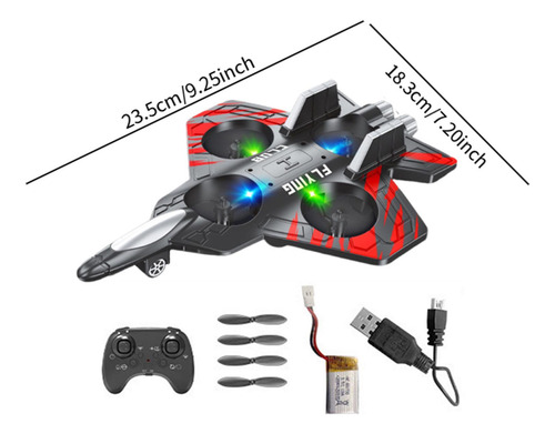Avião De Controle Remoto Com Luz Portátil, Brinquedo