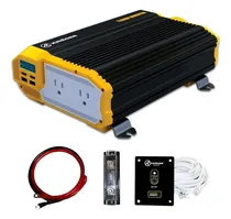 Comprar Krieger - Inversor De Corriente De 1100 W 12 V Doble Toma De Corriente De 110 V Ca, Kit De Instalación Incluido, Fuente De Alimentación De Respaldo Automotriz Para Licuadoras, Aspiradoras