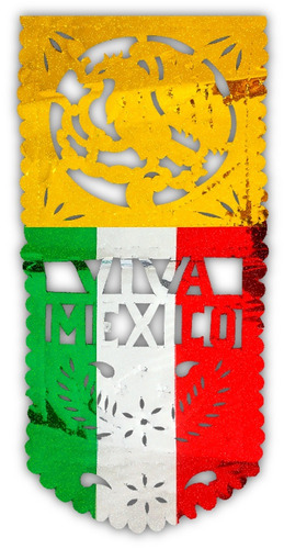 Decoración Estandarte Metálico Num # 3 Fiesta Mexicana 10 Pz