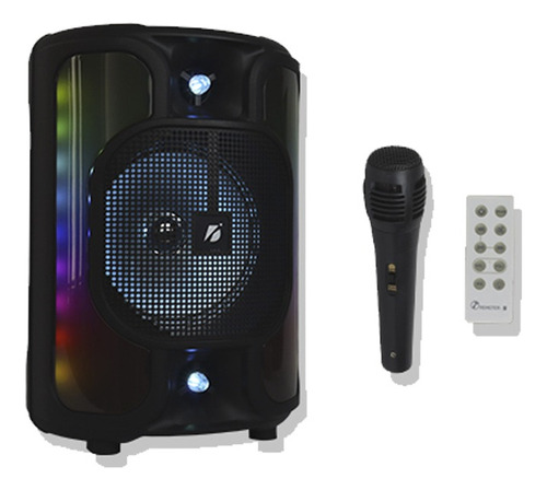 Alto-falante amplificado Bluetooth com rádio FM, luz RGB, cor preta Kts-1766