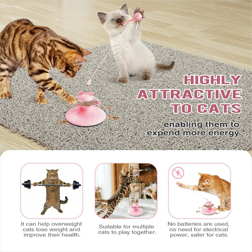 Tazón Giratorio Interactivo Para Gatos Con Forma De Bola De