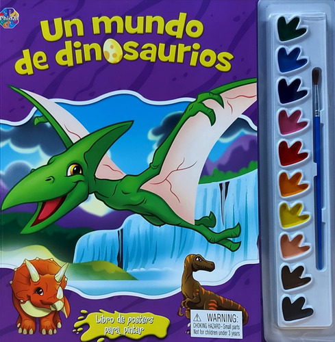 Un Mundo De Dinosaurios, Poster Para Pintar - Phidal 
