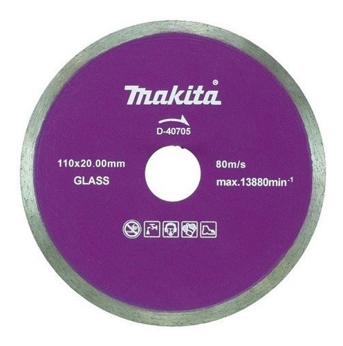 Disco De Diamante 4-3/8  Rin Continuo P/vidrio Makita D40705