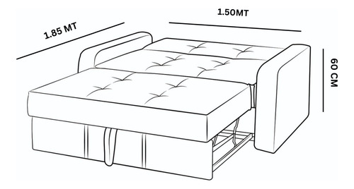 Sofá Cama Franco Love Aqua
