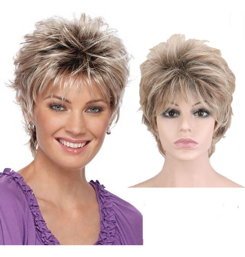2025 Pelucas Cortas Marrones Sintéticas For Mujer Cabello