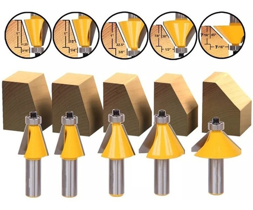 Juego De Brocas Para Enrutadorvastago De 1/2