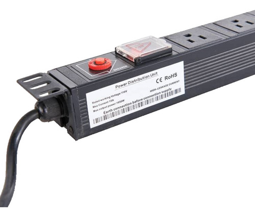 Regleta Para Rack 19 Pulgadas 1u 8 Tomas 15 Amp