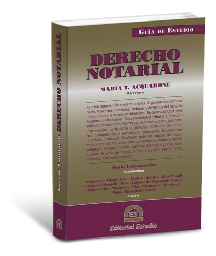 Guía De Estudio Derecho Notarial - Editorial Estudio