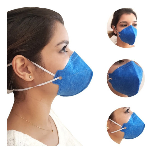 Máscara Proteção Semi Facial N95 Pff2s Sem Válvula 10 Pçs 