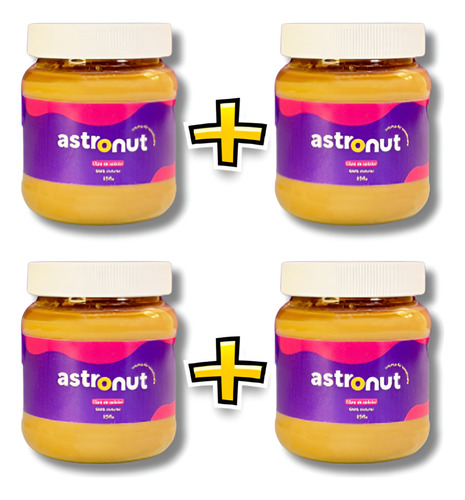 Crema De Cacahuate 100% Natural - 4 De 250 Gr C/u
