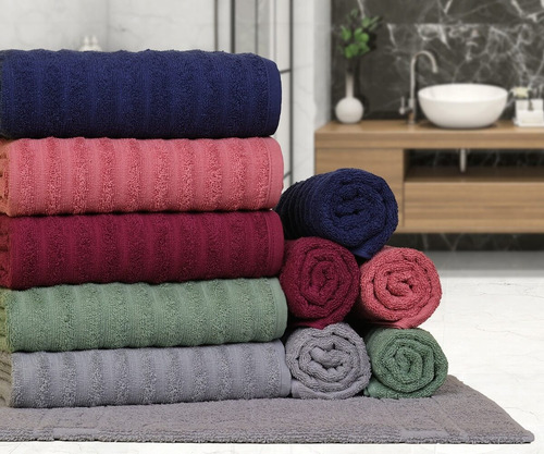 Kit Com 5 Toalhas De Rosto Fio Penteado Extra Macia - Soft