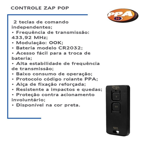 Motor do portão residencial PPA DZ Rio 1/4 Turbo 220V 60Hz e engrenagem de Z18