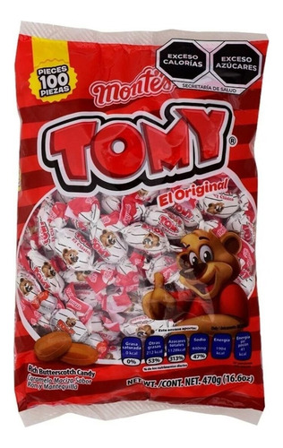 Caramelo Tomy Original Ron Y Mantequilla Bolsa 100 Piezas