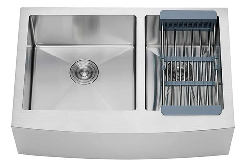 Cuba Para Cozinha Gourmet Pia Dupla Aço Inox 304 Kiriri Grande 91x53 cm Pingoo.casa - Prata