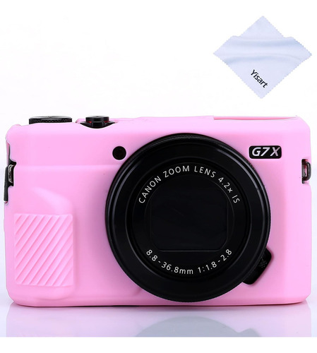 Funda Para Canon Powershot G7x Mark Iii Silicona Rosa Suave