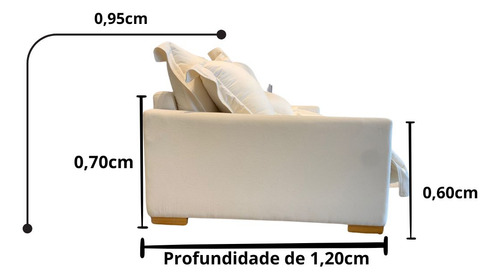 Sofá Super Confortável Com Almofadas E Assento Soltos Dubai