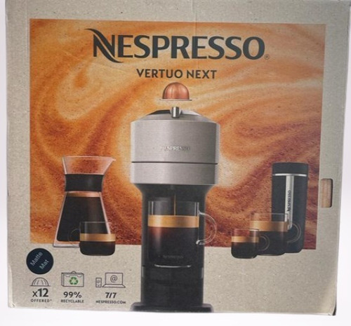 Cafetera Nespresso Vertuo Next Negra Mate Con Espumador