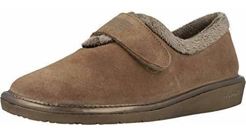 Nordikas 6348 Women's Comfy Slip-on Slippers, Genuine Suede 