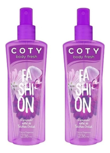 2 Fragancias Coty Body Fresh Fashion 236ml.