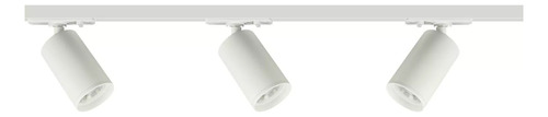 Luminaria Riel 1 Metro Con 3 Spot Led 9w C/u Incluidos  Blanco (luz Neutra)