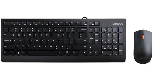 Combo Teclado Membrana Mouse Optico Elegante Lenovo Ingles