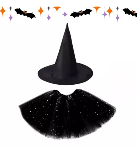 Fantasia de Halloween Adulto Feminino Bruxa Tule com Corrente no Shoptime