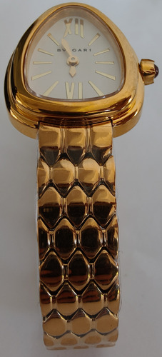Reloj Bnlgr Mod. Serpentie Seduttorie Dama Correa Oro Amarillo Bisel Oro Amarillo Caratula Blanca (Usado)
