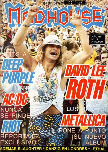 Madhouse No.12 - En Portada D. Lee Roth - Poster Queensryche