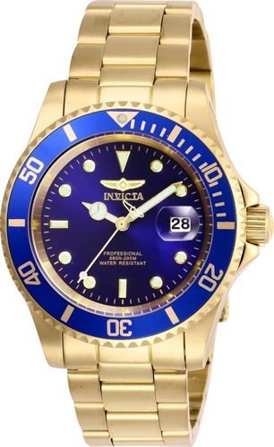 Relógio Invicta 26974 Pro Diver 40 Mm 18 K Azul Frete Grátis