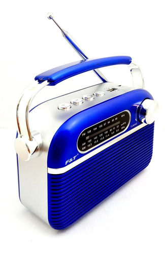 Imagen 6 de 8 de Radio Vintage Recargable Am Fm Bluetooth Usb Tf F&t Ft-951bt