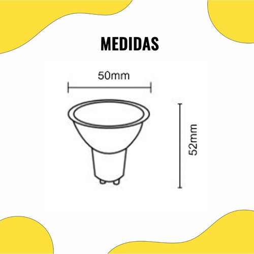 Lámpara Led Gu10 | 3w | 6400k | 127v Acri-led-gu10 6400k