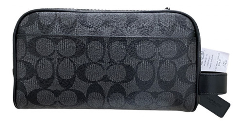 Sobaquera Neceser Coach Para Caballero De Piel Color Gris Oscuro