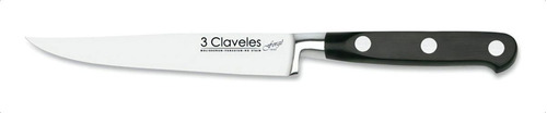 Cuchillo Chuletero Fojado Forge 12cm 3 Claveles Color Negro